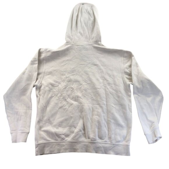 Nike Mens Hoodie Sweatshirt Large Pullover Athletic Football White Embroidered - Picture 2 of 11